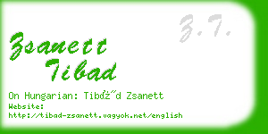 zsanett tibad business card